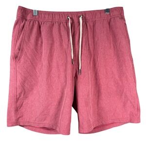 Fair Harbor Swim Trunks The Anchor Men Large Red Board Shorts Hybrid Lined